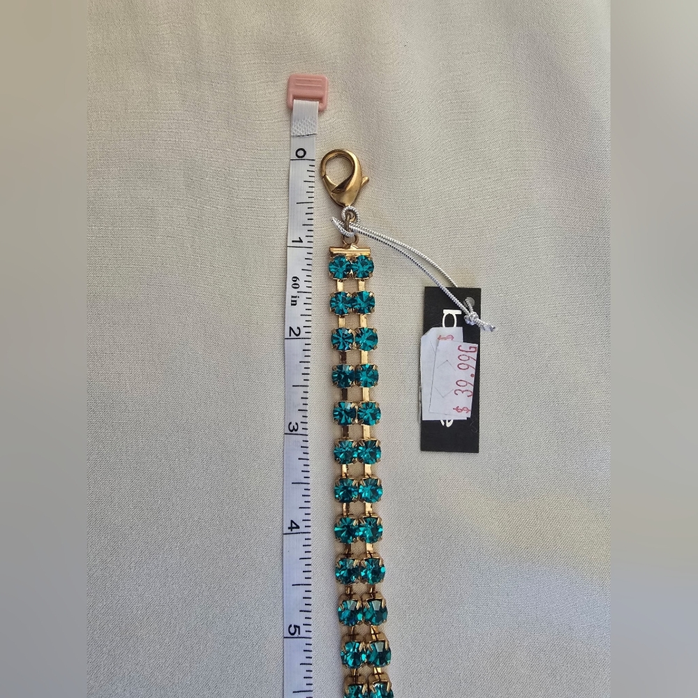 Bebe Gold and Blue Zircon Belt